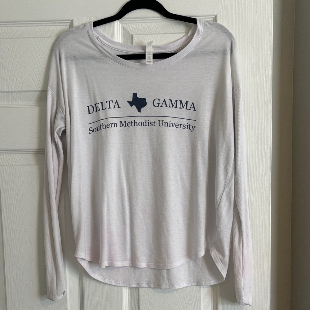 Delta Gamma Southern Methodist University Long-Sleeve Shirt - White